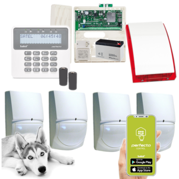 ZESTAW ALARMOWY SATEL PERFECTA 32-WRL LTE SET-A 4 CZUJKI SWAN QUAD PRF-LCD-WRL SYRENA SP-4001R
